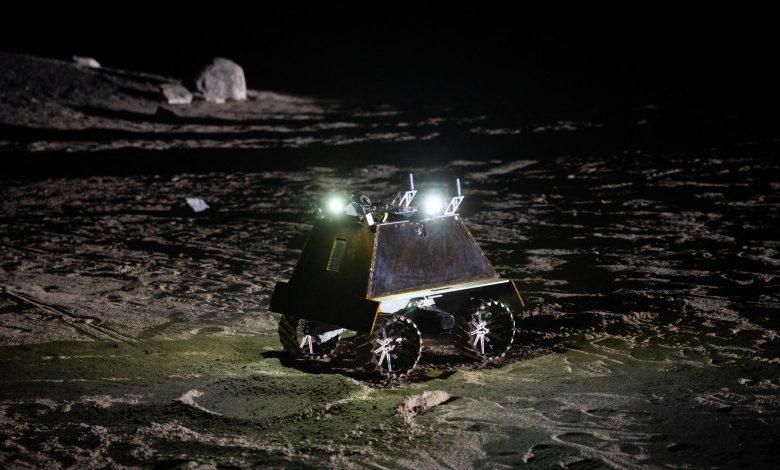 Китайские инженеры разработали концепт колесного робота-строителя для лунной станции  