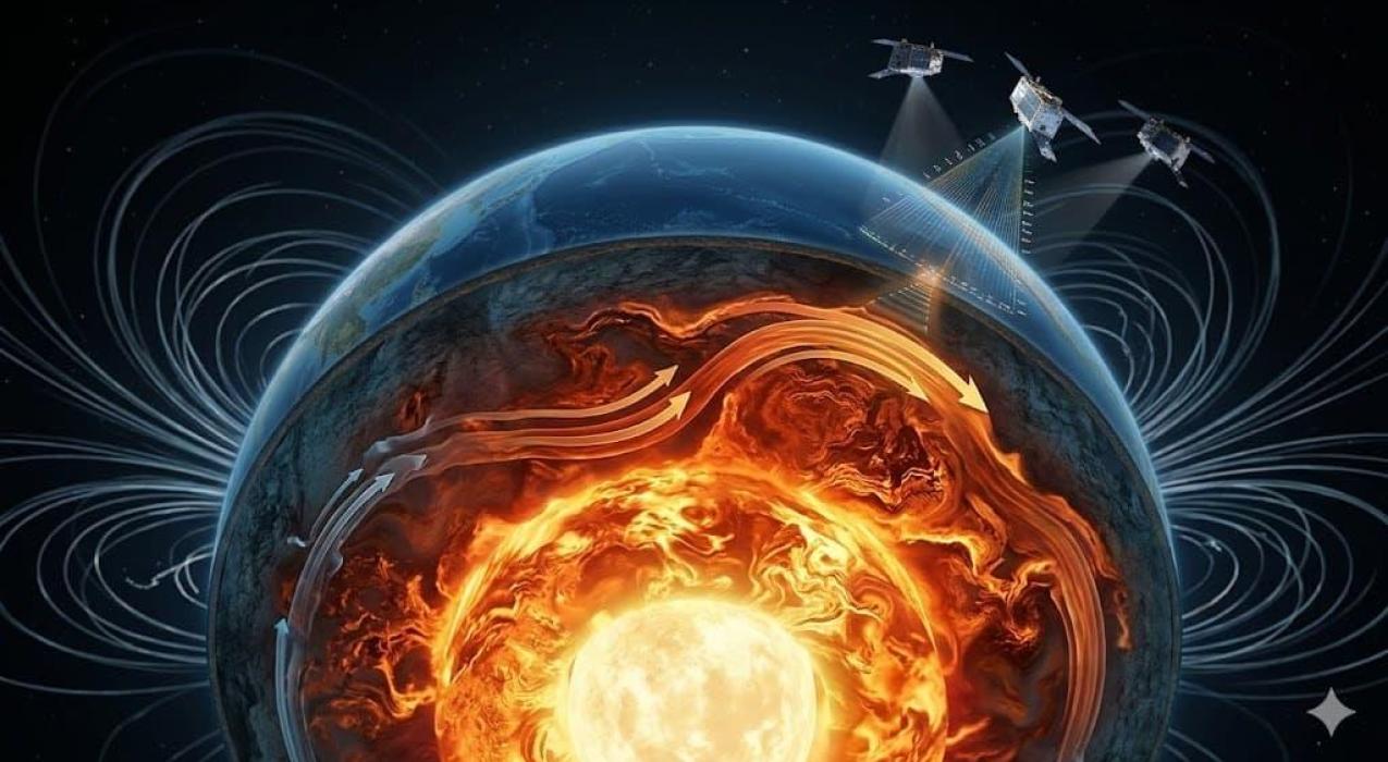 ESA зафиксировало резкую смену направления потоков во внешнем ядре Земли под Тихим океаном